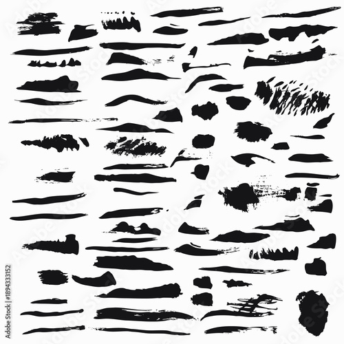 Grunge Dry Brush Stroke Illustrator Brushes
Hand Drawn Ink Stroke Texture Brush Set
Rough Paint Stroke Grunge Vector Brushes