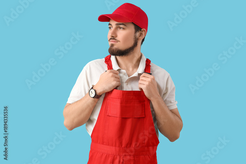 Portrait of male worker on ...