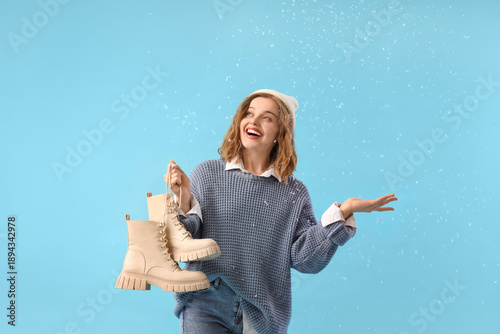 Stylish young woman with wi...