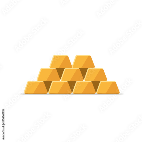 Stack of Gold Bars Illustration.