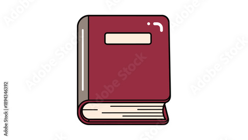 Vibrant Red Book Icon A Symbol of Knowledge, Education, and Storytelling