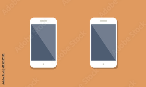 Smartphone icon in flat design. Mobile phone symbol. Cellphone technology sign