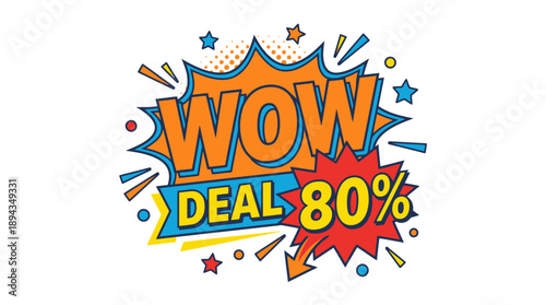 80% Off Deals in Graphic Design, Colorful Explosion of Savings