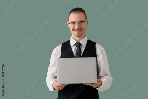 Handsome businessman in eye...