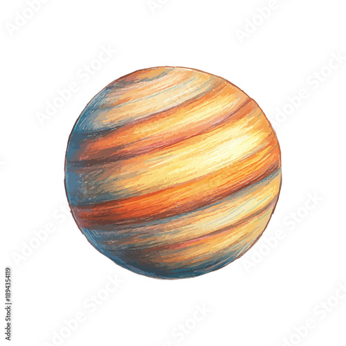 planet hand drawn illustration