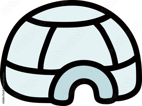 igloo icon isolated on white