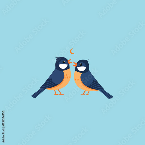 Two Birds Kissing