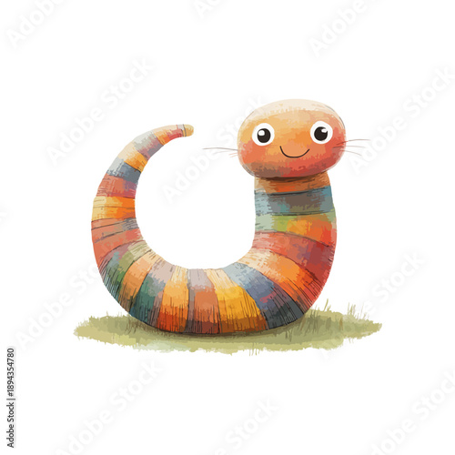 worm hand drawn illustration