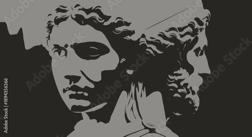 black and white cartoon illustration of a man