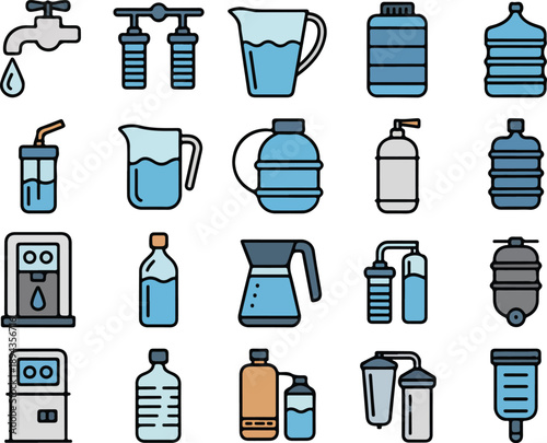 Tropical Island Sunset Vector Illustration Palm Trees, Beach, and Ocean Scenery