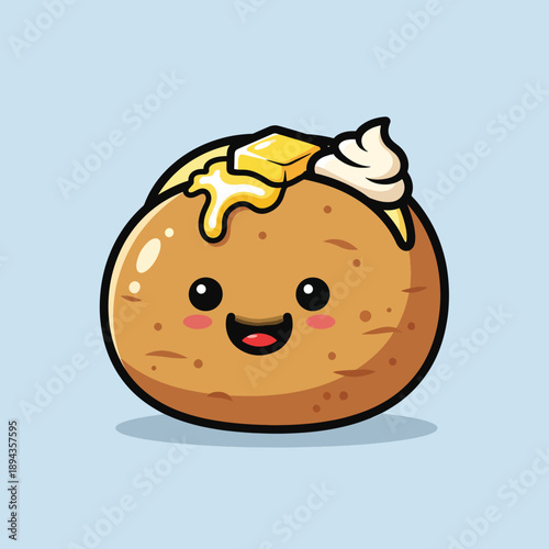 Happy Baked Potato with Butter
