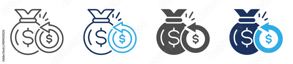 Fototapeta premium finance icon sheet with multi concept