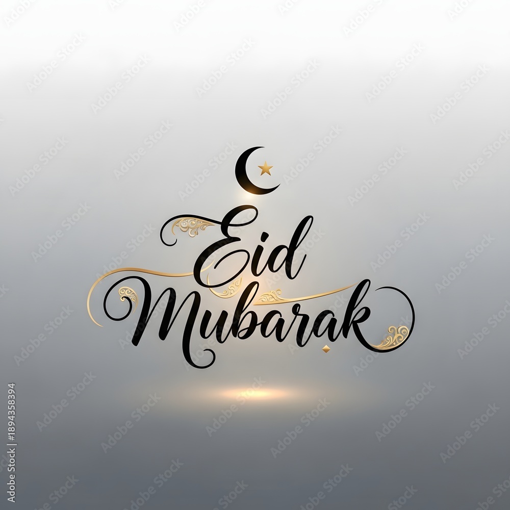 Obraz premium Eid mubarak wishes celebrating eid al fitr and eid al adha with joy and gratitude