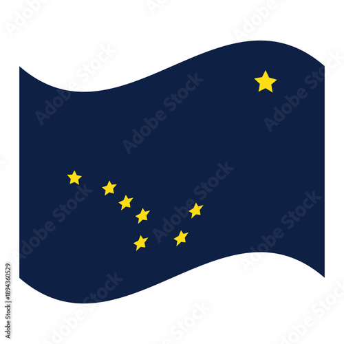 Waving Alaska flag