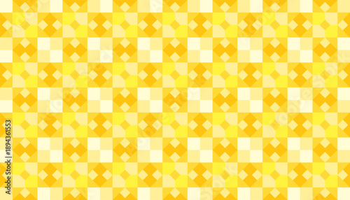 High-quality seamless vector backdrop featuring a harmonic yellow geometric tessellation. Versatile pattern for summer-themed packaging, web backgrounds, and modern stationery