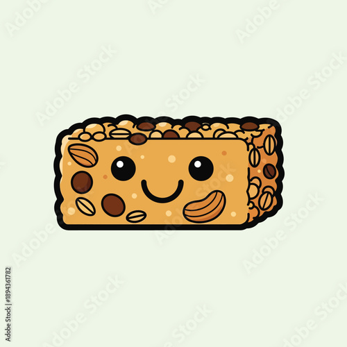 Smiling Cereal Bar with Nuts