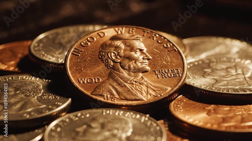 Stack of United States coins
