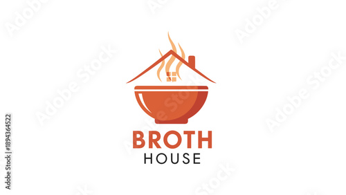 Broth House Logo with Steaming Bowl.