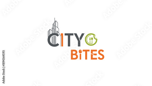City Bites Restaurant Logo Design Element.