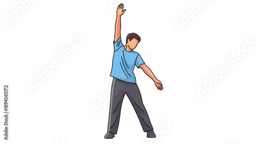 Man Throwing Object with Right Hand.