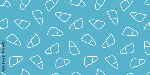 肝臓のイラストのシームレスな背景画像。（Seamless background image of liver illustration.）
