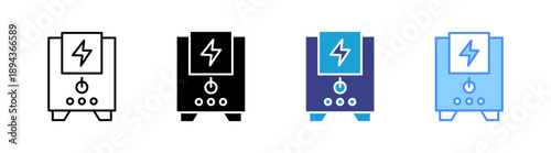 UPS icon set multiple style collection