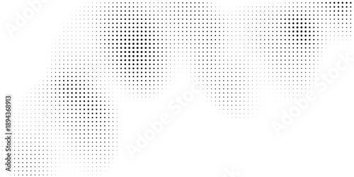 Abstract halftone wave dotted background. Futuristic twisted grunge pattern, dot, circles