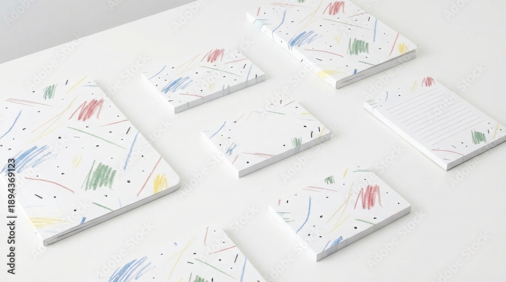 Fototapeta premium Minimalist Confetti Crayon Stroke Pattern Background