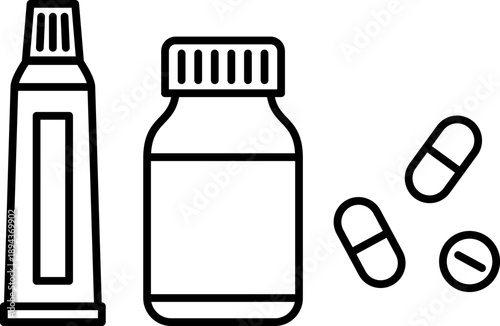 薬のアイコン。（Medicine icon.）
