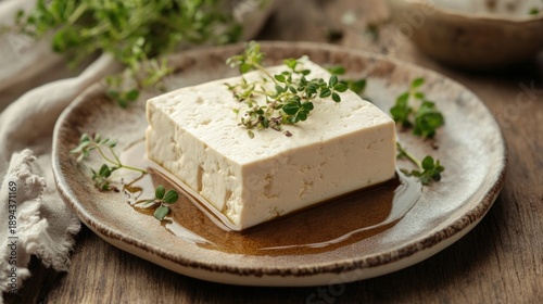 Wallpaper Mural A block of tofu on a plate Torontodigital.ca