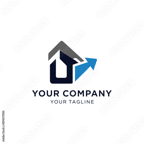 Free Download Modern Abstract Logo Design for Real Estate and Finance Growth. - GFXLoad