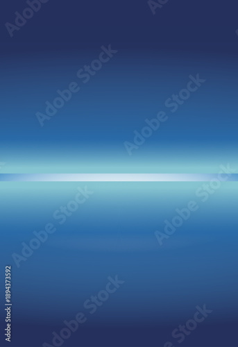 Abstract blue gradient background with a bright horizontal line in the middle