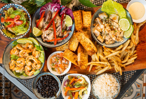 Wallpaper Mural Seafood and grilled chicken sharing platter for dinner Torontodigital.ca