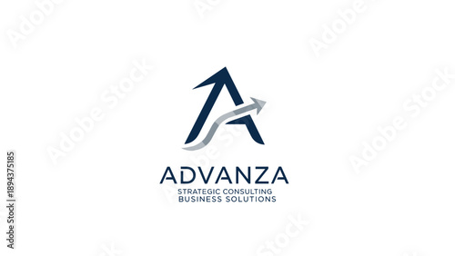 Advanza Business Solutions Company Logo Design.