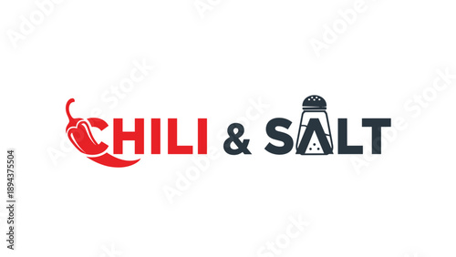Chili and Salt Logo Design Elements.