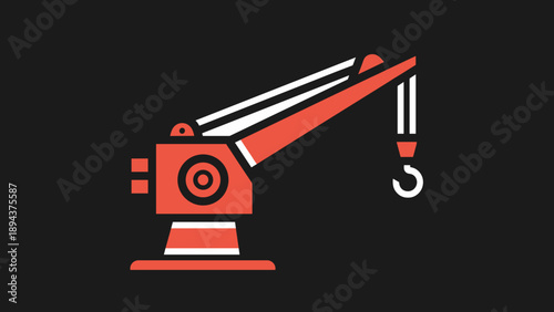 Crane Machine Equipment Heavy Industry Illustration.