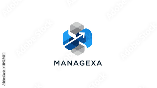 ManagEXA Logo Corporate Identity Symbol Design.