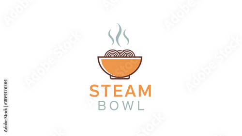 Steaming Hot Bowl of Food Illustration.