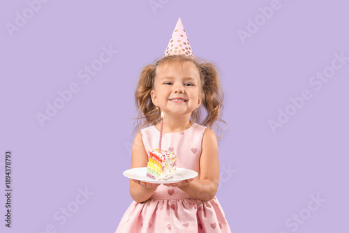 Cute little girl in party h...