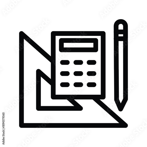 Measurement Tool for Architects outline icon vector design good for web or mobile app