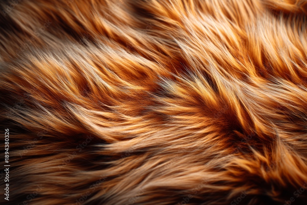 Naklejka premium Enchanted Fur Texture with Rich Color Gradients in Warm Tones