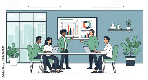 Business Team Meeting Office Discussion.