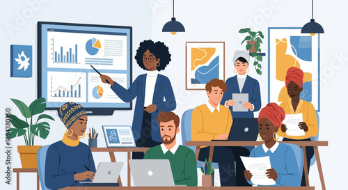 Business Team Meeting Office Discussion.