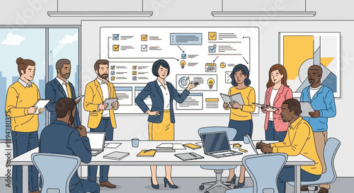 Business Team Meeting Office Discussion.