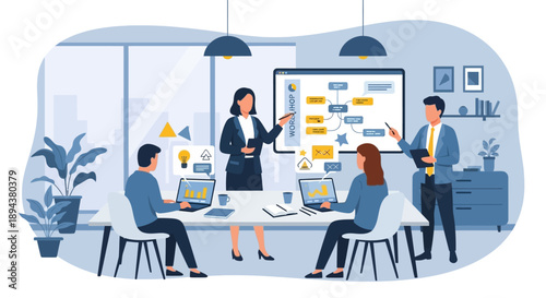 Business Team Meeting Office Discussion.