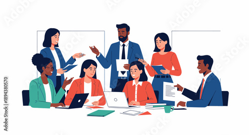 Diverse Business Team Meeting Discussion.