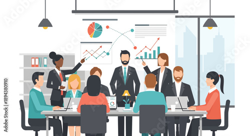 Business Professionals in Meeting Room.