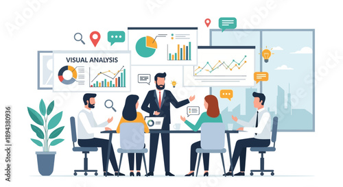 Business Team Analyzing Data Charts.