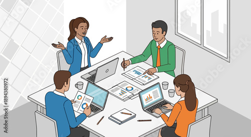 Business Team Meeting Discussion Office.