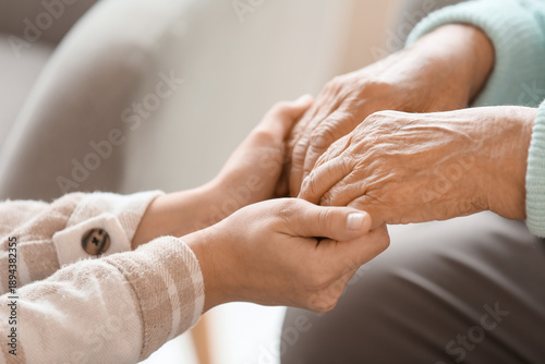 Senior woman with daughter ...
